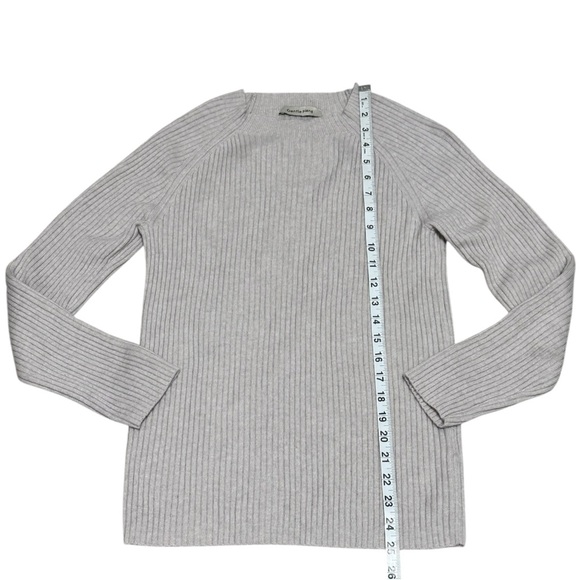 Gentle Herd 100% Wool Ribbed Sweater Size M Gray Long Sleeve Crewneck Knit Top - Picture 5 of 8